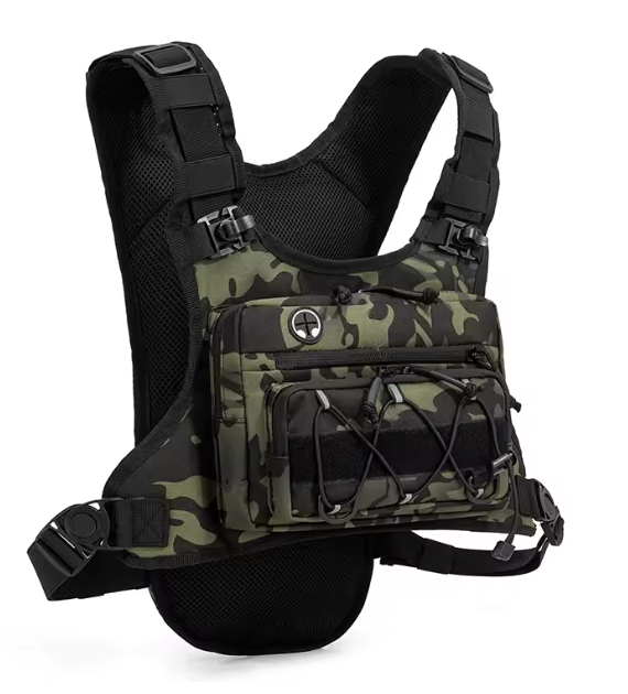 ONYXRIG Tactical Hydration Vest — 2L Bladder Included, Reflective Chest Rig Pack