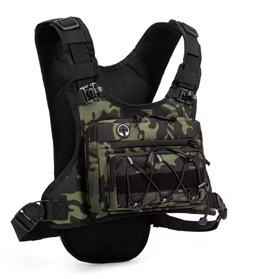 ONYXRIG Tactical Hydration Vest — 2L Bladder Included, Reflective Chest Rig Pack