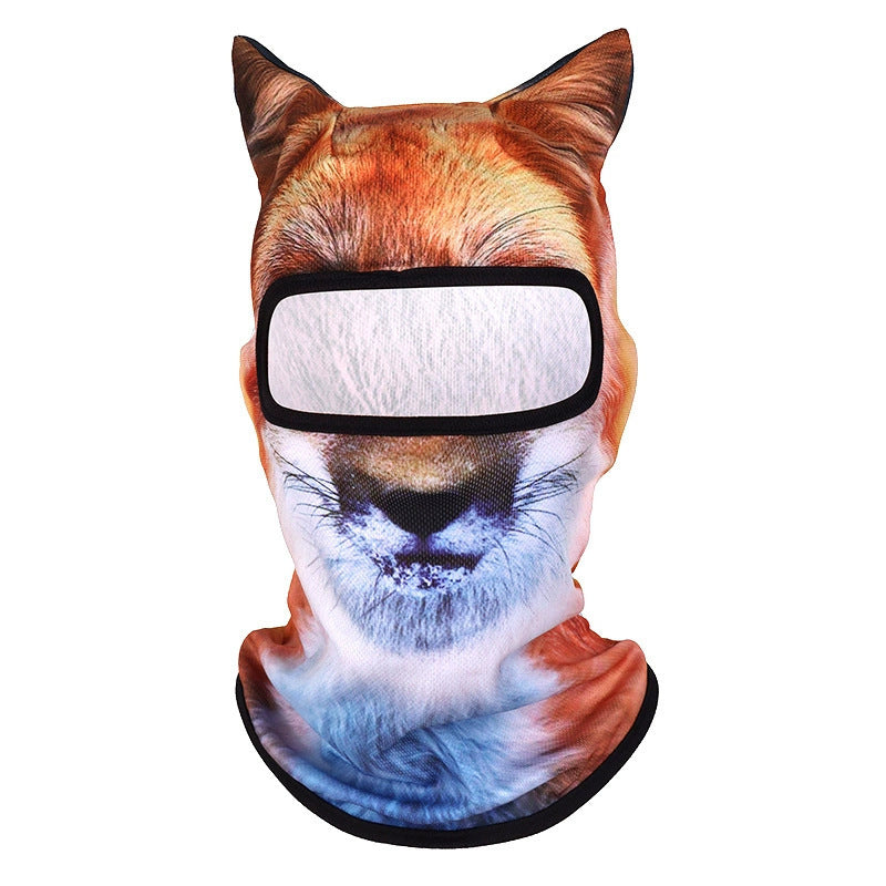 Red Fox 3D animal balaclava face mask - OnyxRig Wildface