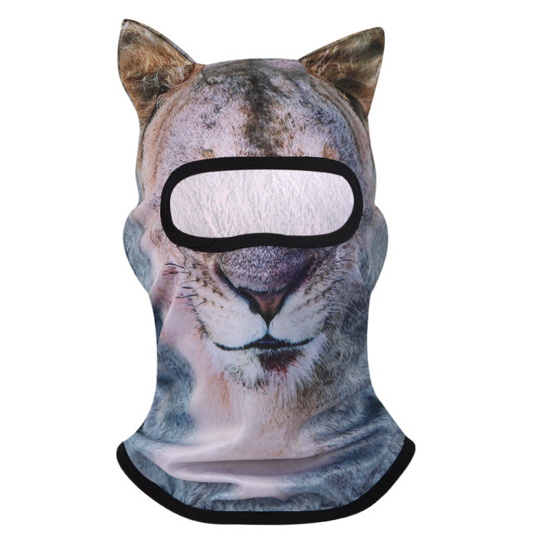 Snow leopard 3D animal balaclava face mask - OnyxRig Wildface Big Cat Pack