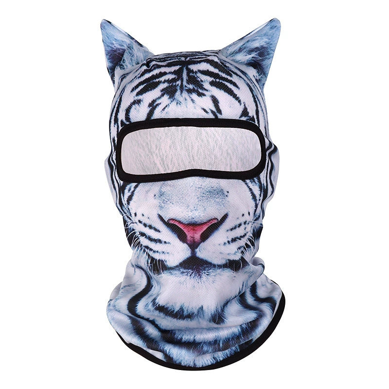 White tiger 3D animal balaclava face mask - OnyxRig Wildface Big Cat Pack