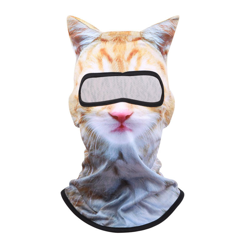 Ginger tabby cat 3D animal balaclava face mask - OnyxRig Wildface House Cat Pack
