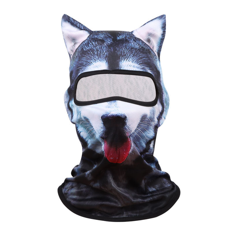 Blue Husky 3D animal balaclava face mask - OnyxRig Wildface